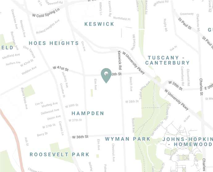 Hampden Baltimore map